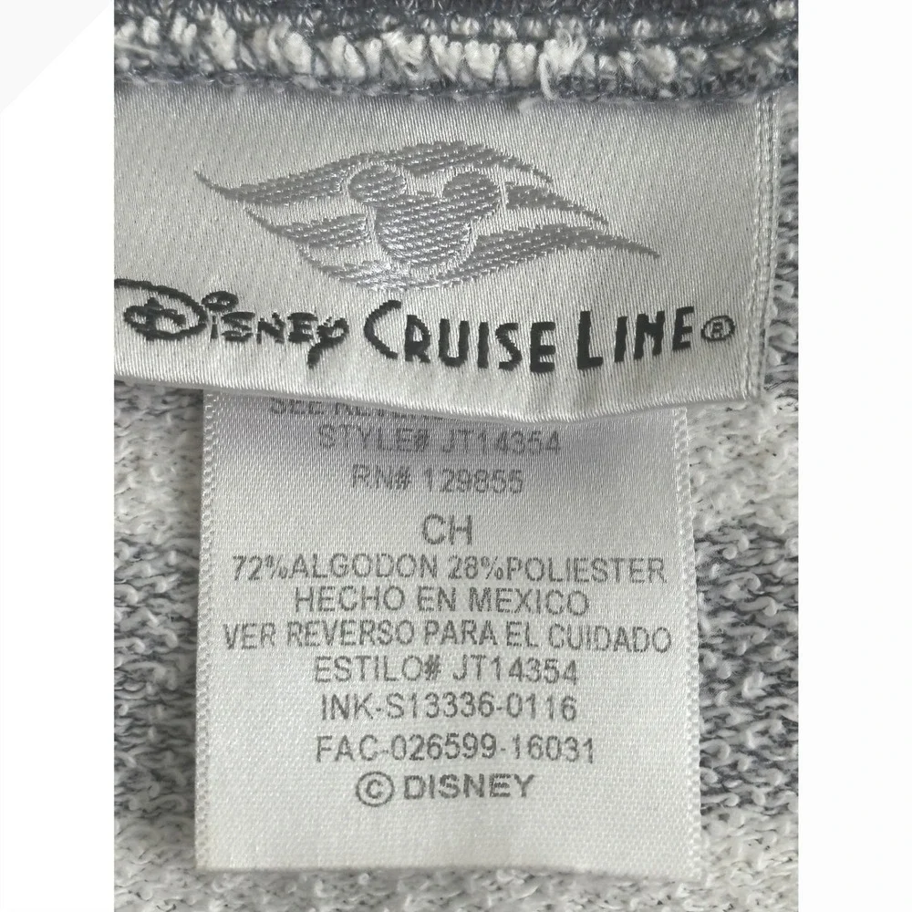 Disney Cruise Line Womens Striped Rhinestone Anchor Mickey Mouse‎ Top S Sparkly